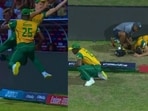 There was a mid-air collision between Marco Jansen and Kagiso Rabada There was a mid-air collision between Marco Jansen and Kagiso Rabada