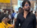 Nagarjuna was spotted outside an airport.