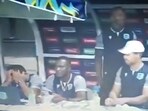 The West Indies dugout react to Marco Jansen's match-winning six. The West Indies dugout react to Marco Jansen's match-winning six.
