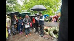 **EDS: IMAGE VIA @HCI_Ottawa** Ottawa: Indian High Commissioner Sanjay Kumar Verma while paying homage to the victims of Air India flight 182 Kanishka in Ottawa, Monday, June 24, 2024, on the 39th anniversary of the terrorist bombing in which 329 innocent people including 86 children, lost their lives. (PTI Photo) (PTI06_24_2024_000185B) (PTI)