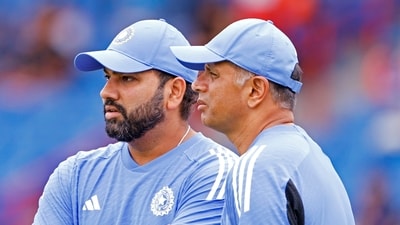 India's head coach Rahul Dravid and captain Rohit Sharma ahead ICC Mens T20 World Cup 2024 match against Australia (Surjeet Yadav) India's head coach Rahul Dravid and captain Rohit Sharma ahead ICC Mens T20 World Cup 2024 match against Australia (Surjeet Yadav)