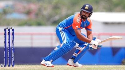 St LuciaIndia's captain Rohit Sharma plays a shot during the Super 8 Group 1 match against Australia in the ICC Mens T20 World Cup (Surjeet Yadav) St LuciaIndia's captain Rohit Sharma plays a shot during the Super 8 Group 1 match against Australia in the ICC Mens T20 World Cup (Surjeet Yadav)