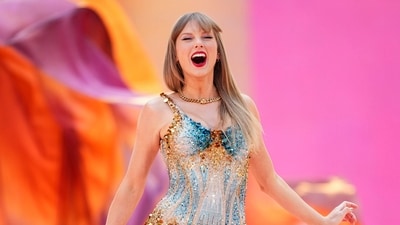 Taylor Swift performs at Wembley Stadium as part of her Eras Tour on Friday, June 21, 2024 in London. (AP) Taylor Swift performs at Wembley Stadium as part of her Eras Tour on Friday, June 21, 2024 in London. (AP)