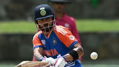 Virat Kohli recorded his second duck of the T20 World Cup 2024 during the Super 8 game against Australia (AFP) Virat Kohli recorded his second duck of the T20 World Cup 2024 during the Super 8 game against Australia (AFP)