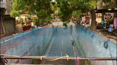 In a bid to prevent any accident, additionally, the municipal body has put up a net over the Gaushala underpass, as it has good depth and youngsters often jump in for a bath in the logged water during the rains. (Sakib Ali/HT Photo) In a bid to prevent any accident, additionally, the municipal body has put up a net over the Gaushala underpass, as it has good depth and youngsters often jump in for a bath in the logged water during the rains. (Sakib Ali/HT Photo)