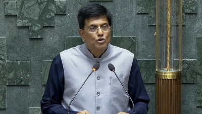 Commerce and Industry Minister Piyush Goyal takes oath as an MP from North Mumbai Lok Sabha constituency. Goyal made his electoral debut during 2024 general elections. (ANI)