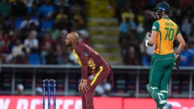 For West Indies, Roston Chase took three wickets. (AP) For West Indies, Roston Chase took three wickets. (AP)