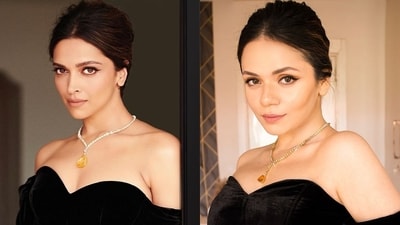 Deepika Padukone’s regal black Oscar 2023 dress captivated the country's attention, and Heena’s stunning recreation lived up to it. With subtle makeup to complete the look, she embodied the actor's elegance perfectly. Deepika Padukone’s regal black Oscar 2023 dress captivated the country's attention, and Heena’s stunning recreation lived up to it. With subtle makeup to complete the look, she embodied the actor's elegance perfectly.