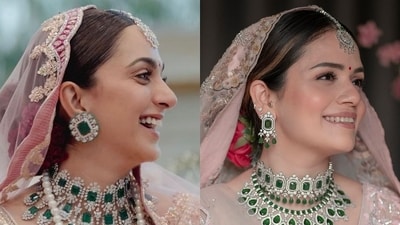 Speaking of celebrity brides, from the exquisite bridal attire to the impeccable makeup, Heena brings Kiara Advani's iconic wedding moment to life in this pink bridal look. Speaking of celebrity brides, from the exquisite bridal attire to the impeccable makeup, Heena brings Kiara Advani's iconic wedding moment to life in this pink bridal look.