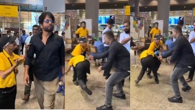 Nagarjuna was spotted outside an airport. Nagarjuna was spotted outside an airport.