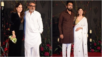 Sonakshi's co-stars from Heeramandi and director Sanjay Leela Bhansali also attended the star-studded party. His niece Sharmin Segal wore a white embroidered chiffon saree and a gold sequinned blouse to the party. (HT Photo/Varinder Chawla) Sonakshi's co-stars from Heeramandi and director Sanjay Leela Bhansali also attended the star-studded party. His niece Sharmin Segal wore a white embroidered chiffon saree and a gold sequinned blouse to the party. (HT Photo/Varinder Chawla)