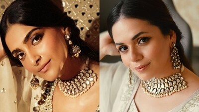 Without a caption, you might mistake this photo of Heena for Sonam Kapoor herself! From the angle of the photo to the striking similarity in the necklace and saree draping, Heena has flawlessly nailed Sonam’s desi look. Without a caption, you might mistake this photo of Heena for Sonam Kapoor herself! From the angle of the photo to the striking similarity in the necklace and saree draping, Heena has flawlessly nailed Sonam’s desi look.