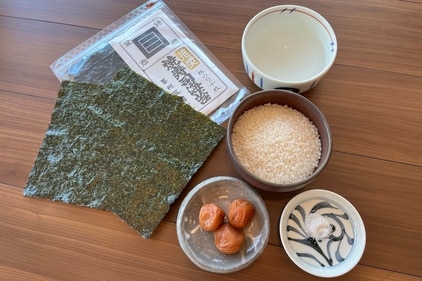 This photo shows the ingredients to make onigiri easily. (AP) This photo shows the ingredients to make onigiri easily. (AP)