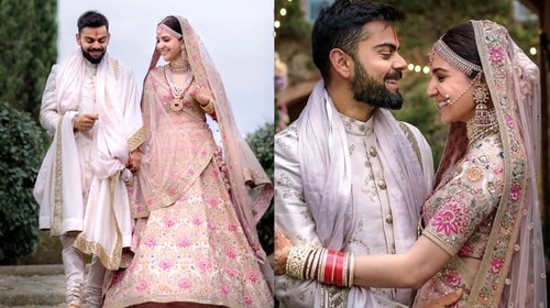 Virat Kohli and Anushka Sharma on their wedding day