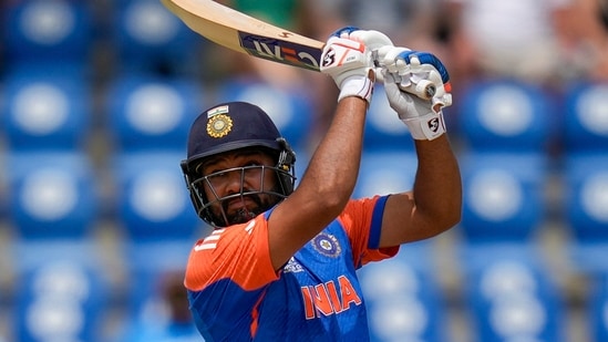 Captain Rohit Sharma starred with a belligerent 92 off 41 balls as India beat Australia by 24 runs.(PTI)