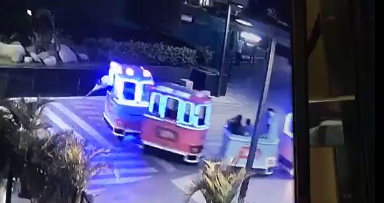 A CCTV grab of the victim, Shahbaz, leaning out of the train compartment’s window before it toppled. (HT)