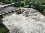 Heavy rains cause high water levels at the Rapidan Dam near Mankato, Minn., Monday, June 24, 2024. Officials say the dam is threatened with “imminent failure.” (AP Photo/Mark Vancleave) Heavy rains cause high water levels at the Rapidan Dam near Mankato, Minn., Monday, June 24, 2024. Officials say the dam is threatened with “imminent failure.” (AP Photo/Mark Vancleave)