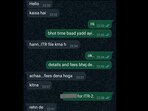 The CA aspirant shared this snapshot of a conversation with a friend. 