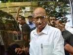 Mumbai, India – Mar 27, 2024: Nationalist Congress Party (Sharad Chandra Pawar) Party president Sharad Pawar leaves after a meeting of the Central Parliamentary Executive Committee, at Ballard Estate, in Mumbai, India, on Wednesday, Mar 27, 2024. (Photo by Bhushan Koyande/HT Photo) Mumbai, India – Mar 27, 2024: Nationalist Congress Party (Sharad Chandra Pawar) Party president Sharad Pawar leaves after a meeting of the Central Parliamentary Executive Committee, at Ballard Estate, in Mumbai, India, on Wednesday, Mar 27, 2024. (Photo by Bhushan Koyande/HT Photo)