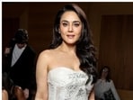 Preity Zinta poses for pictures ar Rahul Mishra's fashion show. (Pics: X/ WV - Media) Preity Zinta poses for pictures ar Rahul Mishra's fashion show. (Pics: X/ WV - Media)