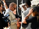 US actor Kevin Costner signs for his fans as he attends the US premiere of "Horizon: An American Saga Chapter 1" at the Regency Village theatre in Westwood, California, June 24, 2024. (Photo by VALERIE MACON / AFP)