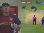 Gulbadin Naib went down immediately after Jonathan Trott signalled Afghanistan to slow things down