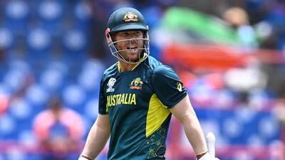 Australia's David Warner walks back after getting dismissed in his last T20 innings, against India on Monday. (AFP) Australia's David Warner walks back after getting dismissed in his last T20 innings, against India on Monday. (AFP)