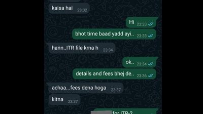 The CA aspirant shared this snapshot of a conversation with a friend. (X/@ManthanRaichura ) The CA aspirant shared this snapshot of a conversation with a friend. (X/@ManthanRaichura )