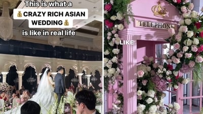 Guests received the five-star treatment at this Chinese wedding. (Instagram/@bydanawang) Guests received the five-star treatment at this Chinese wedding. (Instagram/@bydanawang)