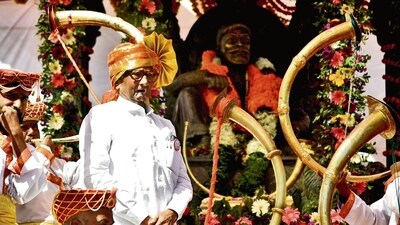 Navi Mumbai, India - Feb. 24, 2024:Nationalist Congress Party Sharadchandra Pawar chief Sharad Pawar during launch of partys new symbol held at Raigad Fort in Navi Mumbai, India, on Saturday, February 24, 2024. (Photo by Bachchan Kumar/ HT PHOTO) (HT PHOTO) Navi Mumbai, India - Feb. 24, 2024:Nationalist Congress Party Sharadchandra Pawar chief Sharad Pawar during launch of partys new symbol held at Raigad Fort in Navi Mumbai, India, on Saturday, February 24, 2024. (Photo by Bachchan Kumar/ HT PHOTO) (HT PHOTO)