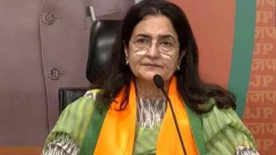 Tosham MLA Kiran Choudhry had joined the Bharatiya Janata Party last week after quitting the Congress. (ANI File) Tosham MLA Kiran Choudhry had joined the Bharatiya Janata Party last week after quitting the Congress. (ANI File)