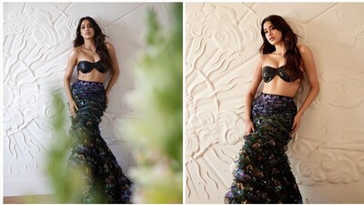 Janhvi Kapoor was the star of Rahul Mishra's show at the Paris Fashion Week. She wore a fishtail skirt with a strapless top.&nbsp; 