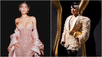 The biggest stars are in Paris to attend the Haute Couture Week. On Monday, Daniel Roseberry presented his Fall-Winter 2024 collection for Schiaparelli during the Paris Fashion Week, and stars like Kylie Jenner and Doja Cat populated the front row to see the magic unfold. Kylie Jenner arrived in a pink embellished gown and a veil, and Doja Cat brought on the avant-garde style in a voluminous, embellished blazer. (Instagram) The biggest stars are in Paris to attend the Haute Couture Week. On Monday, Daniel Roseberry presented his Fall-Winter 2024 collection for Schiaparelli during the Paris Fashion Week, and stars like Kylie Jenner and Doja Cat populated the front row to see the magic unfold. Kylie Jenner arrived in a pink embellished gown and a veil, and Doja Cat brought on the avant-garde style in a voluminous, embellished blazer. (Instagram)