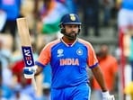 Rohit Sharma scored his fifty in just 19 balls against Australia. Rohit Sharma scored his fifty in just 19 balls against Australia.
