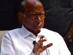 Mumbai, India – June 04, 2024: NCP Chief Sharad Pawar along with party leaders Jayant Patil and Supriya Sule, addresses a press conference, at Silver Oak, in Mumbai, India, on Tuesday, June 04, 2024. (Photo by Bhushan Koyande/HT Photo) Mumbai, India – June 04, 2024: NCP Chief Sharad Pawar along with party leaders Jayant Patil and Supriya Sule, addresses a press conference, at Silver Oak, in Mumbai, India, on Tuesday, June 04, 2024. (Photo by Bhushan Koyande/HT Photo)