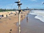Mumbai, India - June 25, 2024: A view of the Versova beach in Mumbai, India, on Tuesday, June 25, 2024. (Photo by Satish Bate/ Hindustan Times) (Hindustan Times)