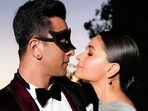 Ranbir Kapoor and Alia Bhatt at a masquerade ball hosted by the Ambanis Ranbir Kapoor and Alia Bhatt at a masquerade ball hosted by the Ambanis