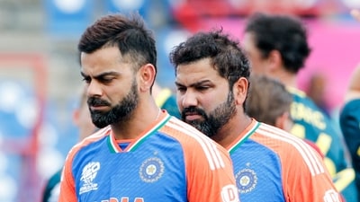 India's captain Rohit Sharma and teammate Virat Kohli (Surjeet Yadav) India's captain Rohit Sharma and teammate Virat Kohli (Surjeet Yadav)