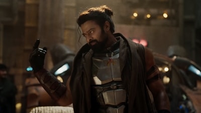 Kalki 2898 AD: Prabhas in a still from the sci-fi dystopian epic. Kalki 2898 AD: Prabhas in a still from the sci-fi dystopian epic.