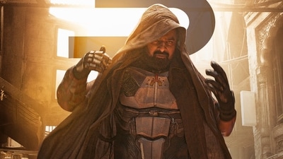 Prabhas in a still from Nag Ashwin's Kalki 2898 AD. Prabhas in a still from Nag Ashwin's Kalki 2898 AD.