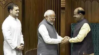Om Birla was re-elected as the Speaker of the Lok Sabha on Wednesday (Twitter Photo)