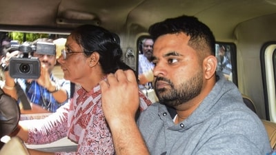 On May 31, Prajwal was arrested by a SIT shortly after he returned from Germany, where he had been staying since April 27, a day after polling in Hassan (PTI) On May 31, Prajwal was arrested by a SIT shortly after he returned from Germany, where he had been staying since April 27, a day after polling in Hassan (PTI)