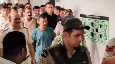 Delhi CM and AAP leader Arvind Kejriwal is being produced before the Rouse Avenue Court in connection with a money laundering case related to the Delhi liquor policy. (PTI) Delhi CM and AAP leader Arvind Kejriwal is being produced before the Rouse Avenue Court in connection with a money laundering case related to the Delhi liquor policy. (PTI)