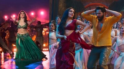 Tamannaah Bhatia in Stree 2 and a still of Shraddha Kapoor and Varun Dhawan in Bhediya Tamannaah Bhatia in Stree 2 and a still of Shraddha Kapoor and Varun Dhawan in Bhediya