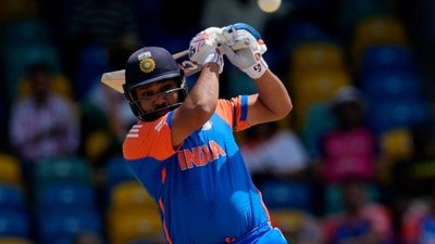 Rohit Sharma launched an all-out attack on Australia. (AP) Rohit Sharma launched an all-out attack on Australia. (AP)