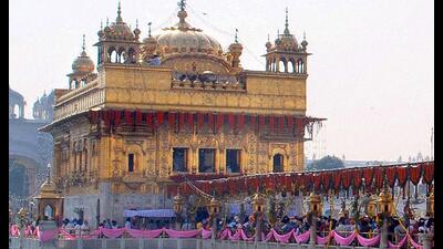 The Golden Temple in Amritsar. The Golden Temple in Amritsar.