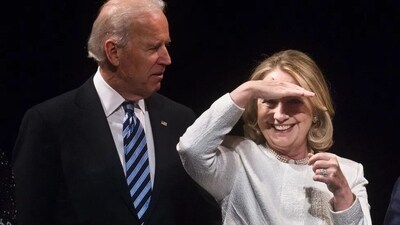 Biden, as per Clinton, begins at a “disadvantage” since he is unable to devote the same amount of time for preparation as she did eight years ago. (Getty) Biden, as per Clinton, begins at a “disadvantage” since he is unable to devote the same amount of time for preparation as she did eight years ago. (Getty)