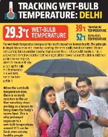 Tracking wet-bulb temperature: Delhi
