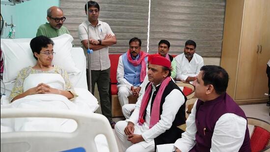 Atishi was hospitalised on Tuesday morning due to her worsening health conditions. (HT photo)