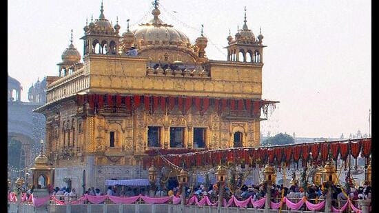 The Golden Temple in Amritsar.